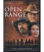Open Range DVD 2003 Robert Duvall Kevin Costner Annette Bening 2 Disks - £4.61 GBP