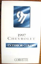 1997 Chevrolet Corvette Color &amp; Trim Paint Chip Brochure- Xlnt Original - $7.71