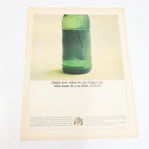 1964 Canada Dry Ginger Ale What Name Do You Think of Bottle Print Ad 10.5x13.5 - £6.28 GBP