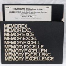 Courseware Disk 1 David R Oliver College Physics Study Guide Apple II + ... - €52,07 EUR