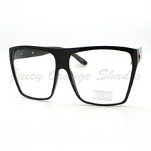 Super Oversized Eyeglasses Flat Top Square Clear Lens Glasses Frames - £13.02 GBP