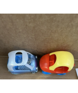 Little Tikes Dollhouse Cozy Coupe Miniature Blue Orange Mini Doll Figure... - $39.55