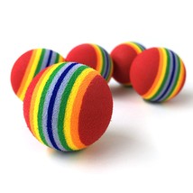1Pcs Rainbow Toy Ball Interactive 3.5m Cat Toys Play Chew Rattle Scratch... - $4.95