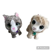 Hasbro FurReal Friends Walkalots Llama &amp; Gray Tabby Cat Talks w/ 1 Leash VIDEO - £18.58 GBP