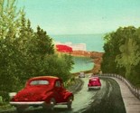 Vtg Postcard Road Going Down to Wharf Murray Bay Cars Quebec Canada Unus... - $3.91