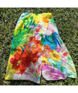 Lauren Ralph Lauren 100% Silk Scarf Rectangular Bright Floral Purse Head... - $23.75