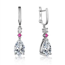 Diaspore Gemstone Clip Earrings for Women Solid 925 Sterling Silver Created Colo - £20.23 GBP