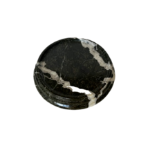 Vintage Hand Carved Black Asian Marble Display Stand Pedestal Base for Bowl/Vase - £47.84 GBP