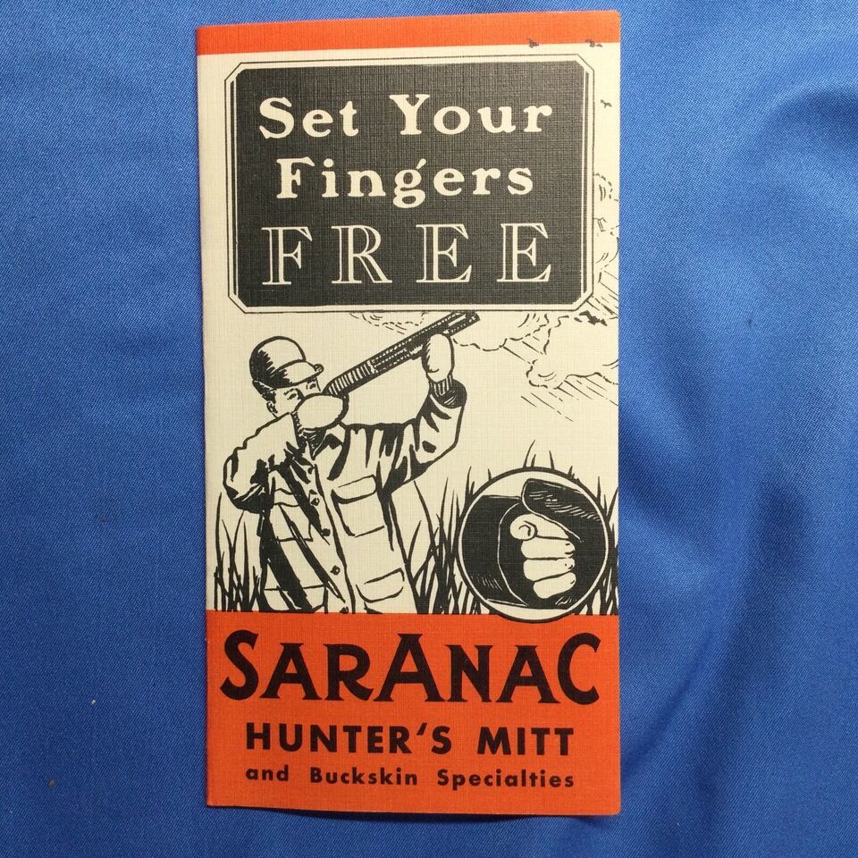 Saranac Hunter&#39;s Mitt Brochure Parker Bros. &amp; Company MINT - $19.78