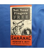 Saranac Hunter&#39;s Mitt Brochure Parker Bros. &amp; Company MINT - £15.61 GBP