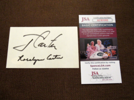 Jimmy &amp; Rosalynn Carter 39TH President Signed Auto Vintage Index Card Jsa Beauty - £194.61 GBP