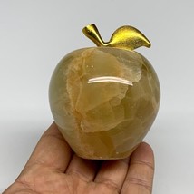 374g, 2.4&quot;x2.5&quot; Natural Green Onyx Apple Gemstone from Afghanistan, B31970 - £46.51 GBP