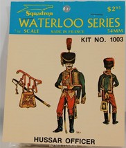 Squadron Wateroo Series 1003 Hussar Officer 1/32 Scale 54mm Kit No. 1003 - $15.75