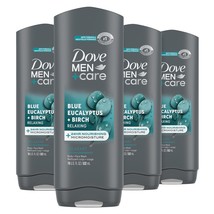 DOVE MEN + CARE Mens Body Wash Blue Eucalyptus and Birch 4 Count Dry Skin Body W - $61.99