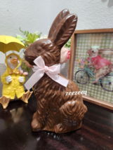 FAUX CHOCOLATE EASTER BUNNY RABBIT STATUE FIGURINE TABLETOP DECOR 12&quot; - $39.99
