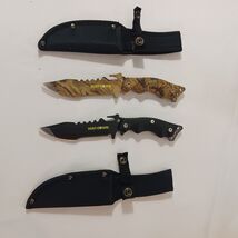 10" Hunt-Down Full Tang Hunting Tactical Survival Sharp Blade Knife With Sheath image 2