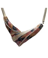 Enamel Multi-color Vintage 1970s Snake Chain Necklace Gold Tone Choker - $370.74 MXN