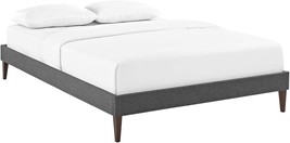 With Squared Tapered Legs, The Gray Modway Sharon Queen Fabric Bed Frame. - $178.95