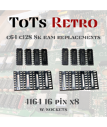Commodore 64/64c/128/128D Ram Replacement 4164 16Pin DIP w/Sockets TESTED!! - €16,20 EUR