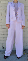 Sonia Rykiel Lilac Purple Wool Knit Blouse Pants Jacket 3 Piece Suit 38 42 Italy - £62.89 GBP