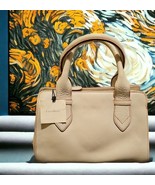 Cole Hann Small Tote Stone/Sunset Pebbled Leather Double Handled Bag Pur... - $118.74