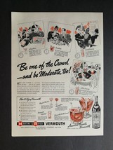 Vintage 1939 Martini &amp; Rossi Vermouth Full Page Original Ad 723 - £5.41 GBP