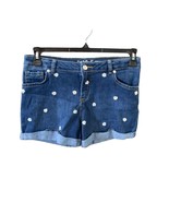 Cat and Jack Girls Size XL 14 16 Daisy Embroidered Cuffed Jean Short Den... - £7.11 GBP