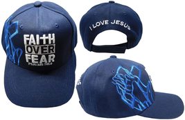 Faith Over Fear Psalms 118:6 I Love Jesus with Royal Blue Shadow Navy Blue Acryl - $9.88