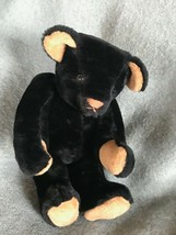 Beautiful Handmade Plush Black &amp; Tan Plush Jointed Teddy Bear Stuffed Animal –  - £15.49 GBP