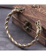 Viking Bracelet Ragnar Lothbrok Armring Oathring Fenrir Wolf Wristband A... - $31.44 CAD+