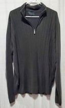 Geoffrey Beene Soft Quarter Zip Mock Neck Sweater Men&#39;s Size XXL Black 2X - £9.95 GBP