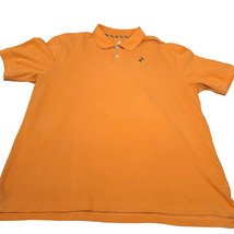 Disney Parks Mickey Mouse Polo Shirt Men&#39;s Size L Orange Short Sleeve Cotton - £9.99 GBP