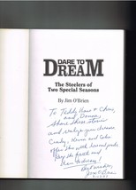 Dare to Dream by Jim O&#39;Brien 1996 Paperback Signed Autographed Book Steelers - £38.98 GBP