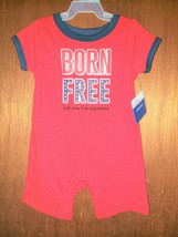 Celebrate! Patriotic Infant One-Piece Graphic Romper - New - &quot;Born Free...&quot; - $9.67
