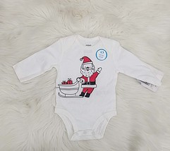 Carters Infant Bodysuits White – White Santa Bodysuit – Infant/3Months - $111.10 MXN