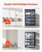 VEVOR 16U Open Frame Network Rack Wall Mounted Server Rack 4 Post with S... - $2,616.57 MXN