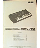 Korg Mono / Poly Synthesizer Original Service Manual Schematics, Parts, ... - $55.56 CAD