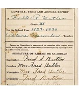 1930 Dexter Maine High School Report Card Walter Butler Education Epheme... - $27.56 CAD