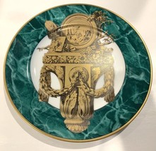 Fitz and Floyd Consoles III Decorative Plate Green Marble Design - $23.75