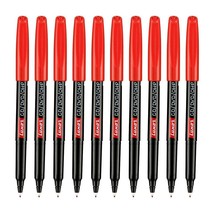 10 x Fine Tip Permanent Marker Pen Red CD / DVD / OHP Marker Water Proof Ink - £7.16 GBP