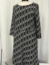 41 Hawthorn Knit Black &amp; White Dress 3/4 Sleeve Size Large NWOT - £26.02 GBP