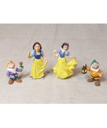 Vintage Bullyland x2 Snow White, Dwarfs, Doc &amp; Bashful Play Figures - $36.07 CAD