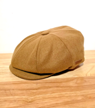 Men’s Herringbone Wool Tweed Flat Cap Peaky Blinders Newsboy Gatsby Bake... - $20.38+