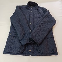 H&M Blue Lined Full Zip Pockets Long Sleeve Winter Women’s Overcoat Size 40R image 14