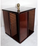 Bombay Company Rotating Carousel Wood Rack CD Holder ~ Storage for 64 CD&#39;s - $64.99