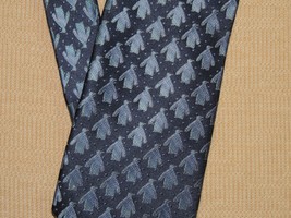 Nature Conservancy Artic Collection Neck Tie/Necktie Silk blue penguin 59&quot;x3.5&quot; - £13.38 GBP