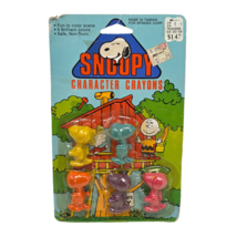 VINTAGE SPINDEX PANOSH PLACE SNOOPY CHARACTER CRAYONS NEW SEALED ON CARD... - $47.50