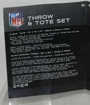 Northwest NFL Licensed Huston Texans Throw Blanket Clear Tote Set image 5