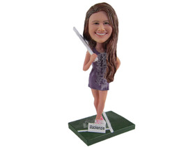 Custom Bobblehead Sexy Female Tennis Player Posing For Pictures - Sports &amp; Hobbi - £66.33 GBP