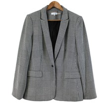 Calvin Klein Plus Size 16 Blazer Jacket Glen Plaid Gray Black Preppy Academia  - £50.12 GBP